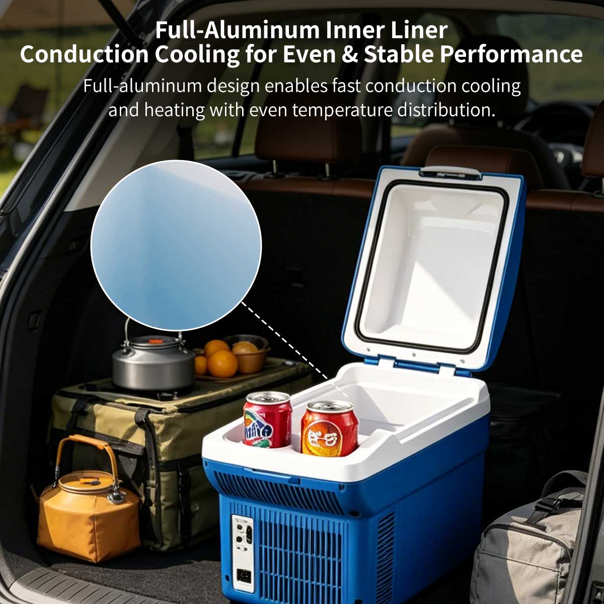 12V Portable Car Cooler & Warmer – 8L Quiet 33dB for Car Camping | Traverseon