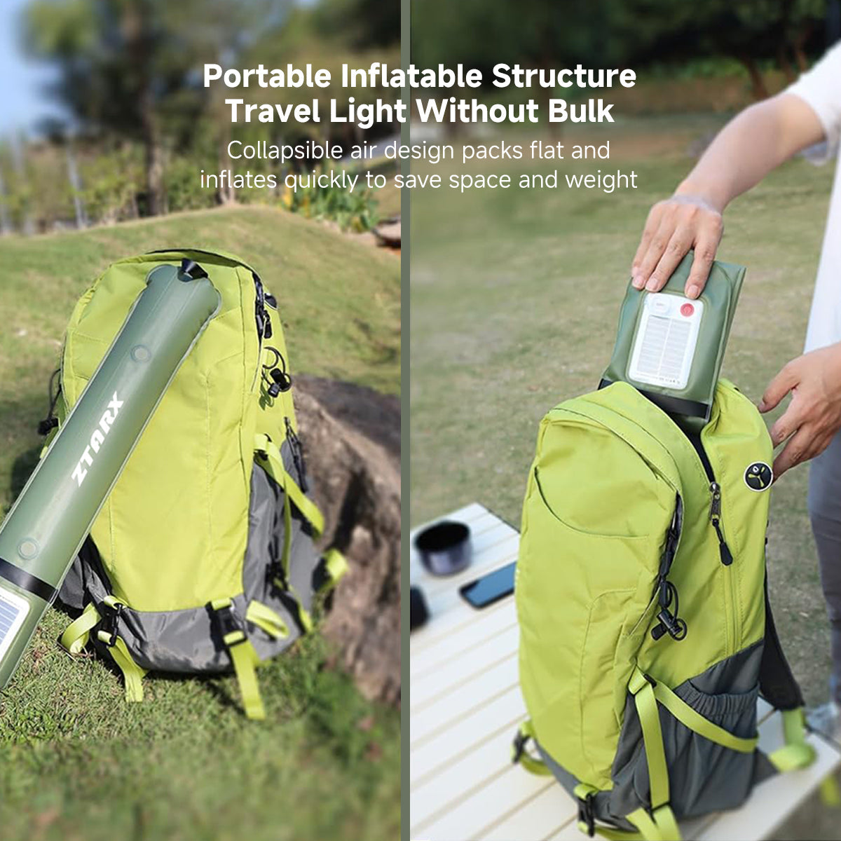 Solar Inflatable Camping Lantern – Rechargeable Waterproof LED Light | Traverseon