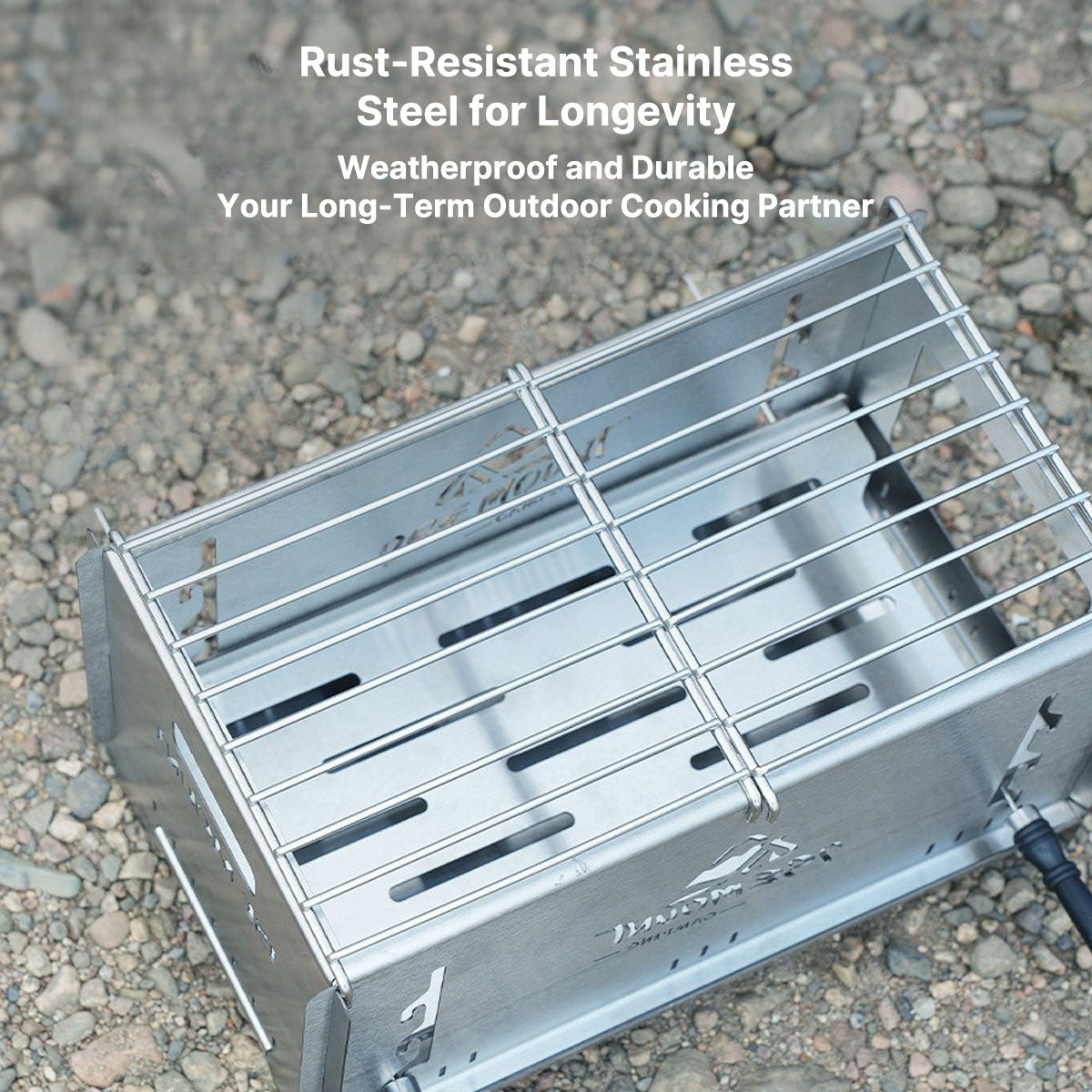 Multi-Function Charcoal Camp Stove – Dual-Zone Cooking, 3-Level Heat | Traverseon