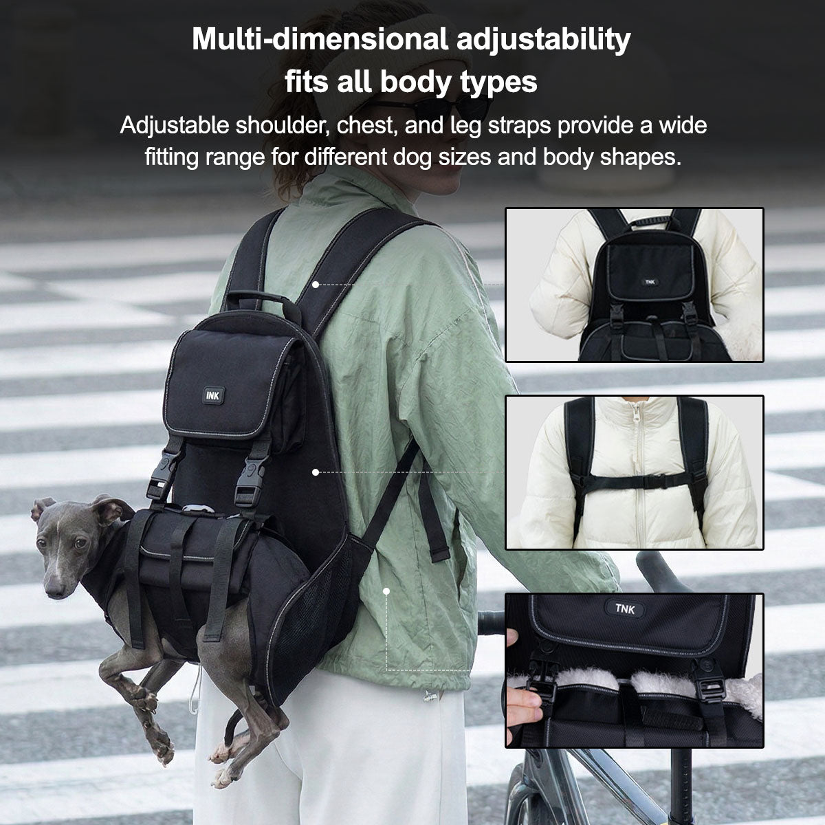 Dog Backpack Carrier – Bionic Breathable Adjustable for Hiking Walking Travel | Traverseon