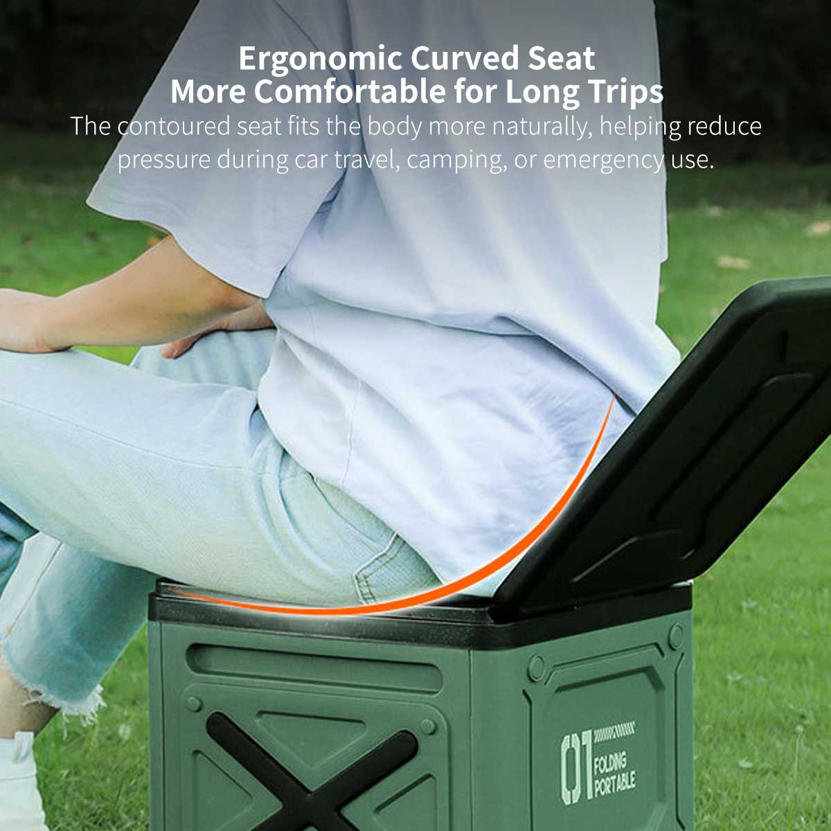 Portable Camping Toilet – Foldable Emergency Toilet with Gel Bags | Traverseon