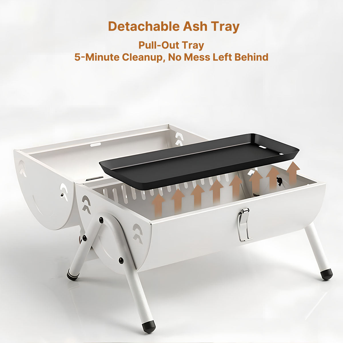 Portable Folding Charcoal Grill – 3-5 People Dual-Zone Roasting for Camping & Picnics