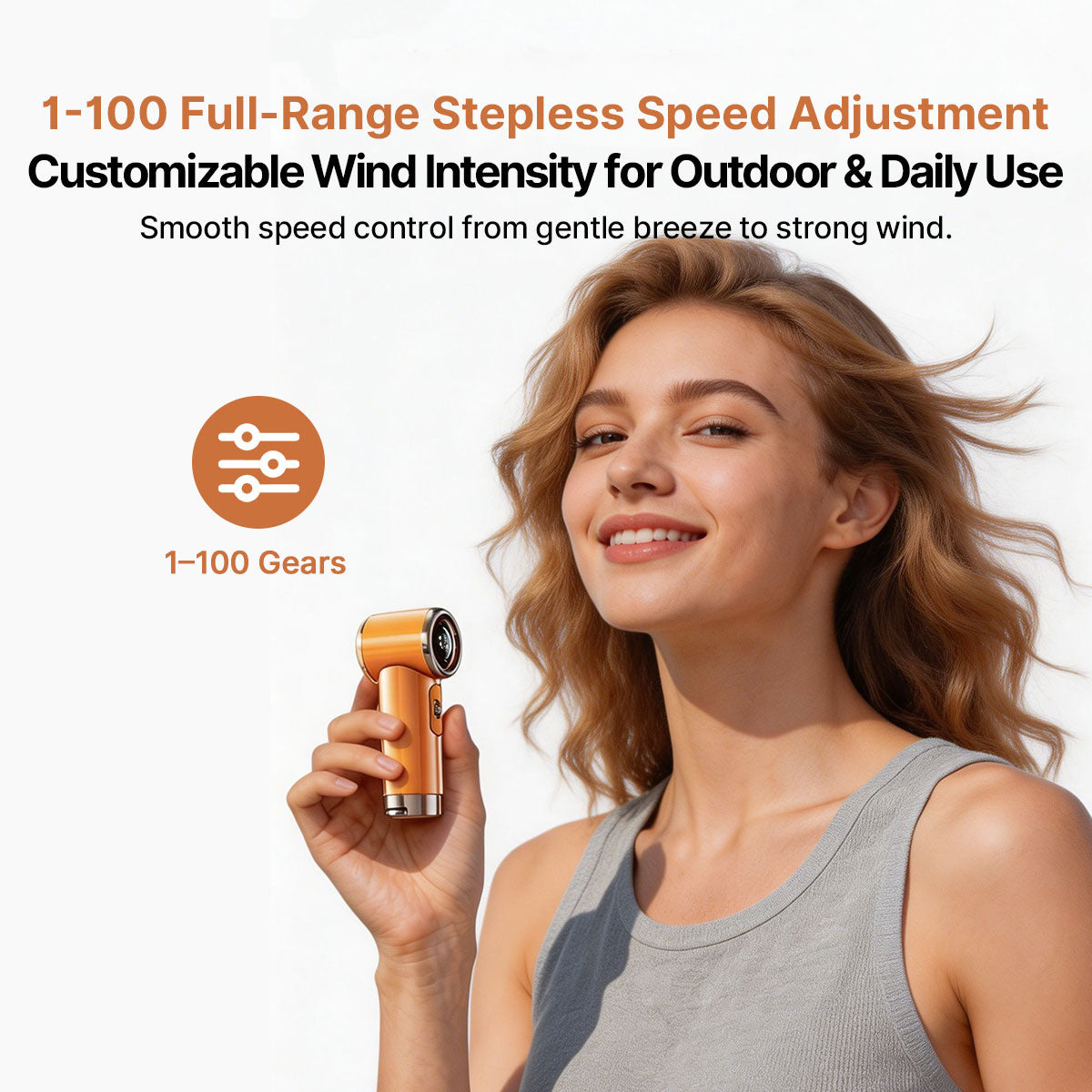 Portable Handheld Turbo Mini Fan – 15000RPM LED Low Noise Outdoor&Travel | Traverseon