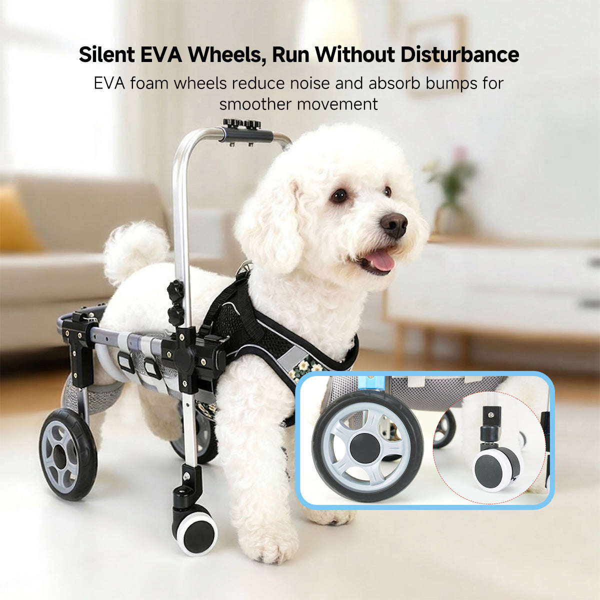 Dog Wheelchair for Back Legs – 2/4-Wheel Adjustable Mobility Cart | Traverseon