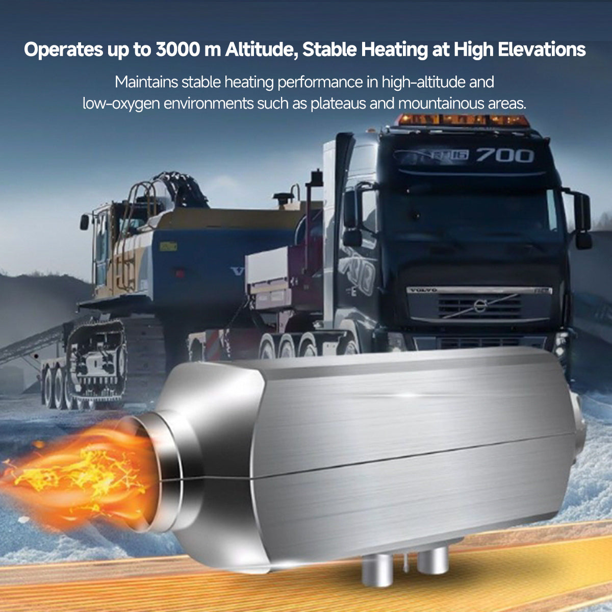 Air Parking Heater – 5000W Diesel Quiet Rapid Heat Portable for Car Truck RV | Traverseon