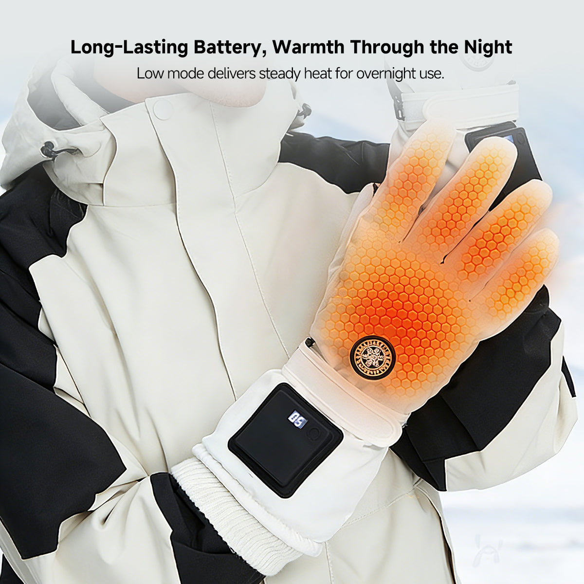 Rechargeable Heated Gloves – 1200 mAh, Full-Finger Touchscreen | Traverseon