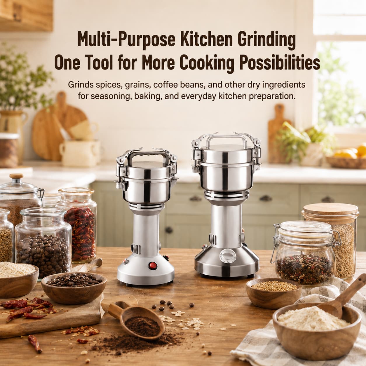 350g Electric Kitchen Grinder β High-Speed Spice & Grain Mill | Traverseon