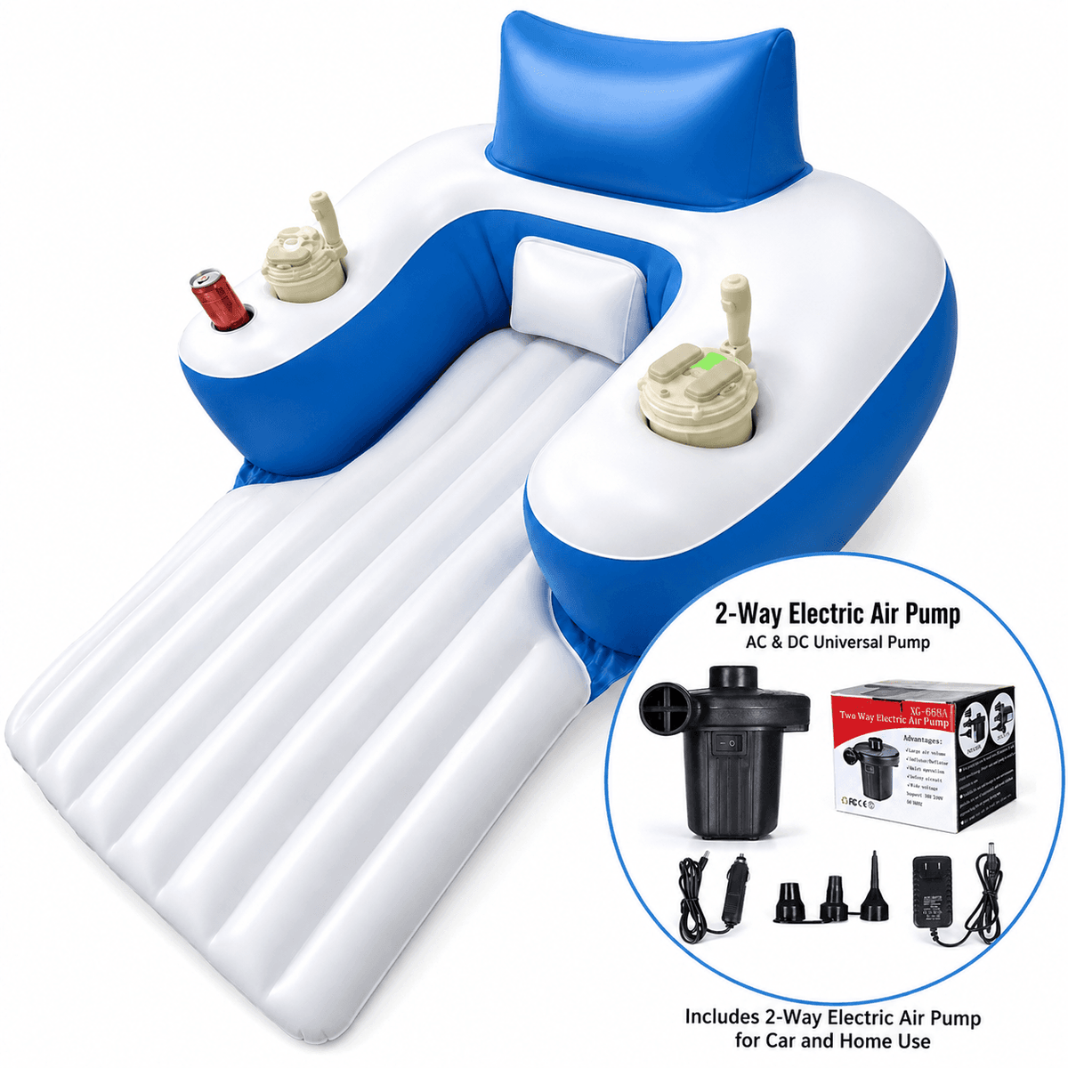 Motorized Pool Lounger – 250 lb Dual-Motor Inflatable Float | Traverseon