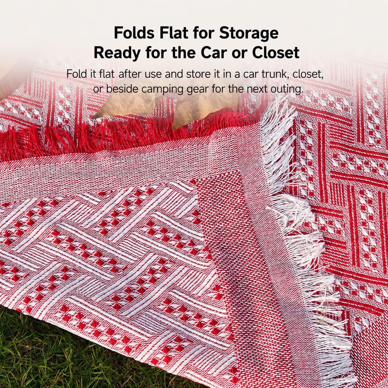 3-Season Woven Picnic Blanket – 9 Sizes for Indoor-Outdoor Use | Traverseon