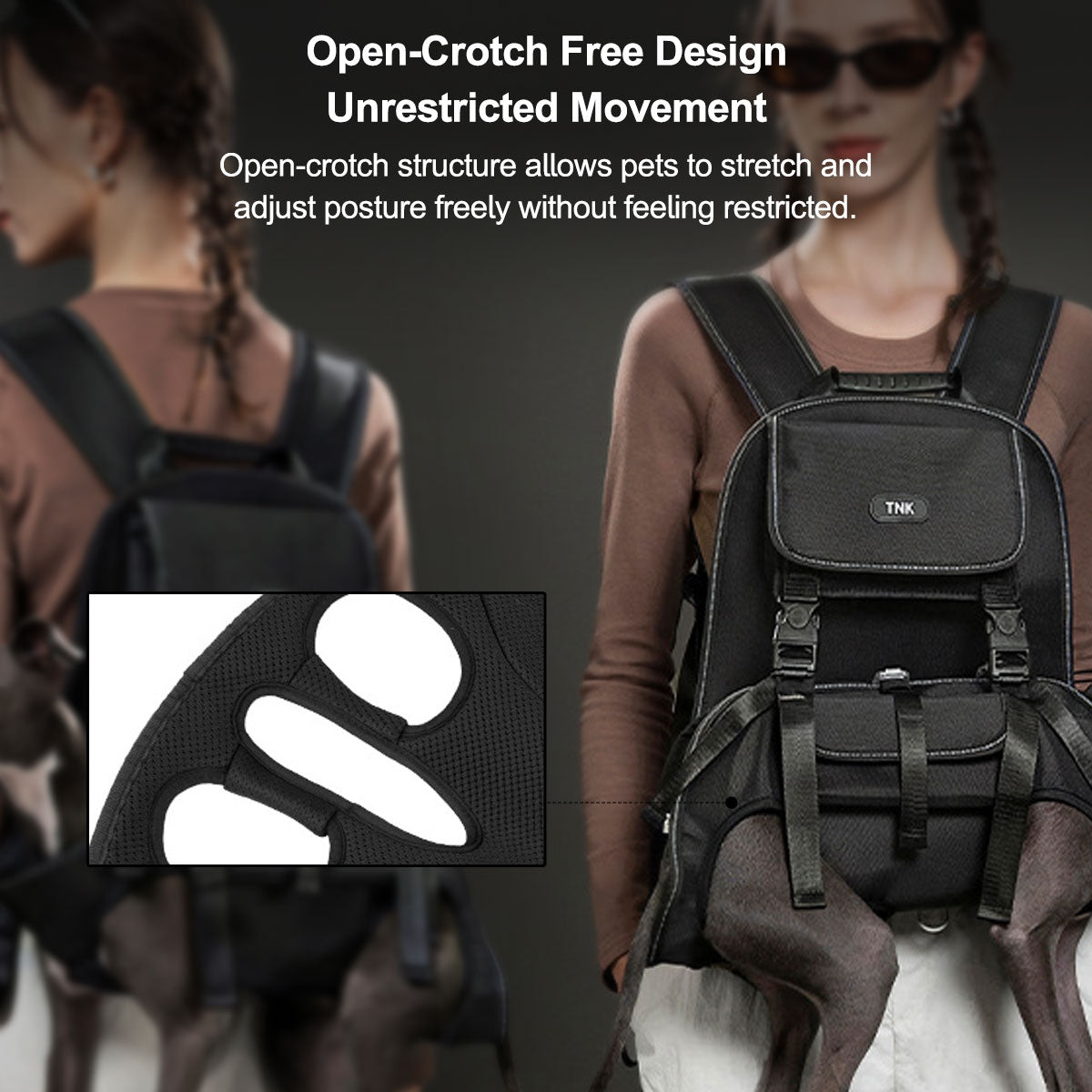 Dog Backpack Carrier – Bionic Breathable Adjustable for Hiking Walking Travel | Traverseon
