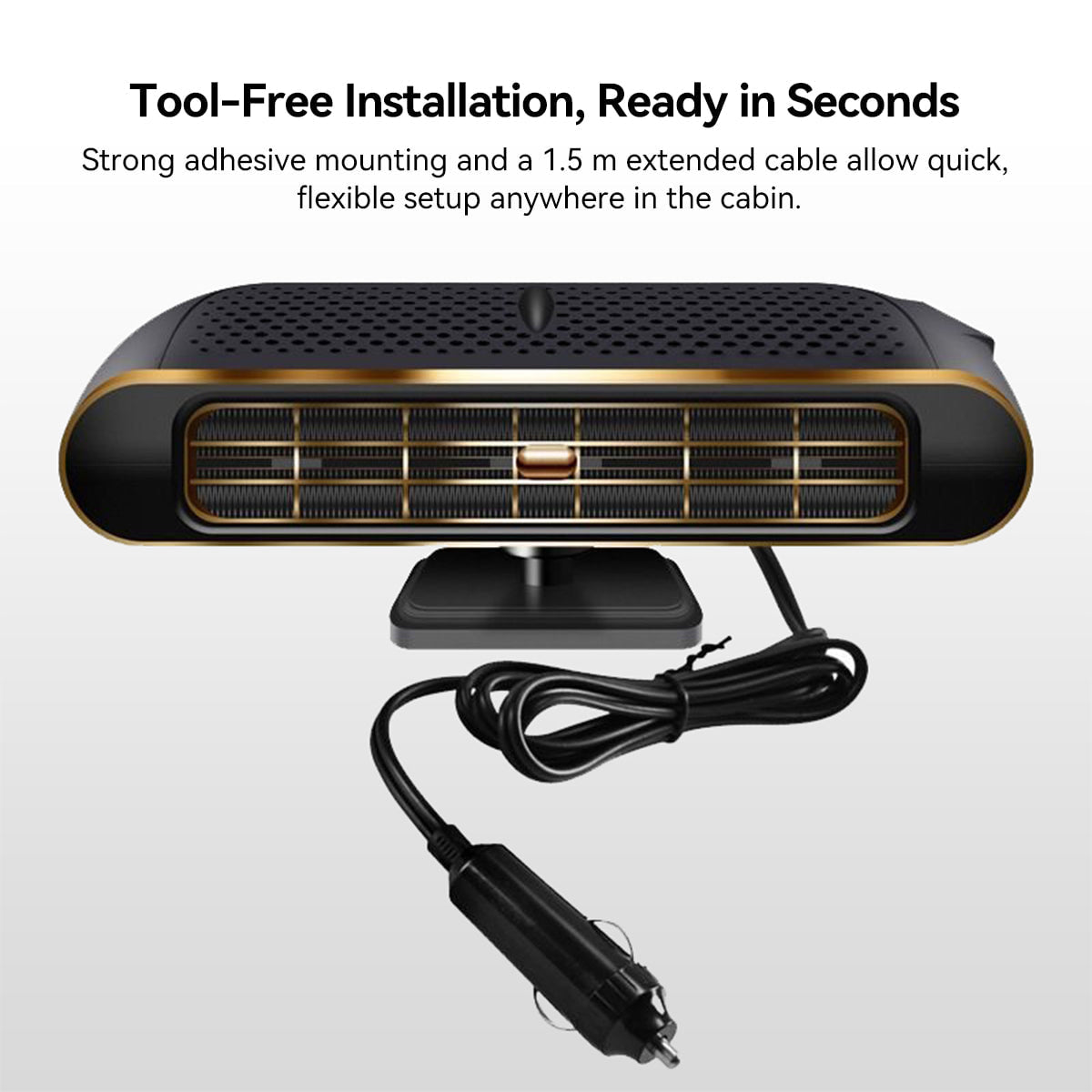 12V Portable Car Heater – Instant Heat & Fast Windshield Defogger | Traverseon