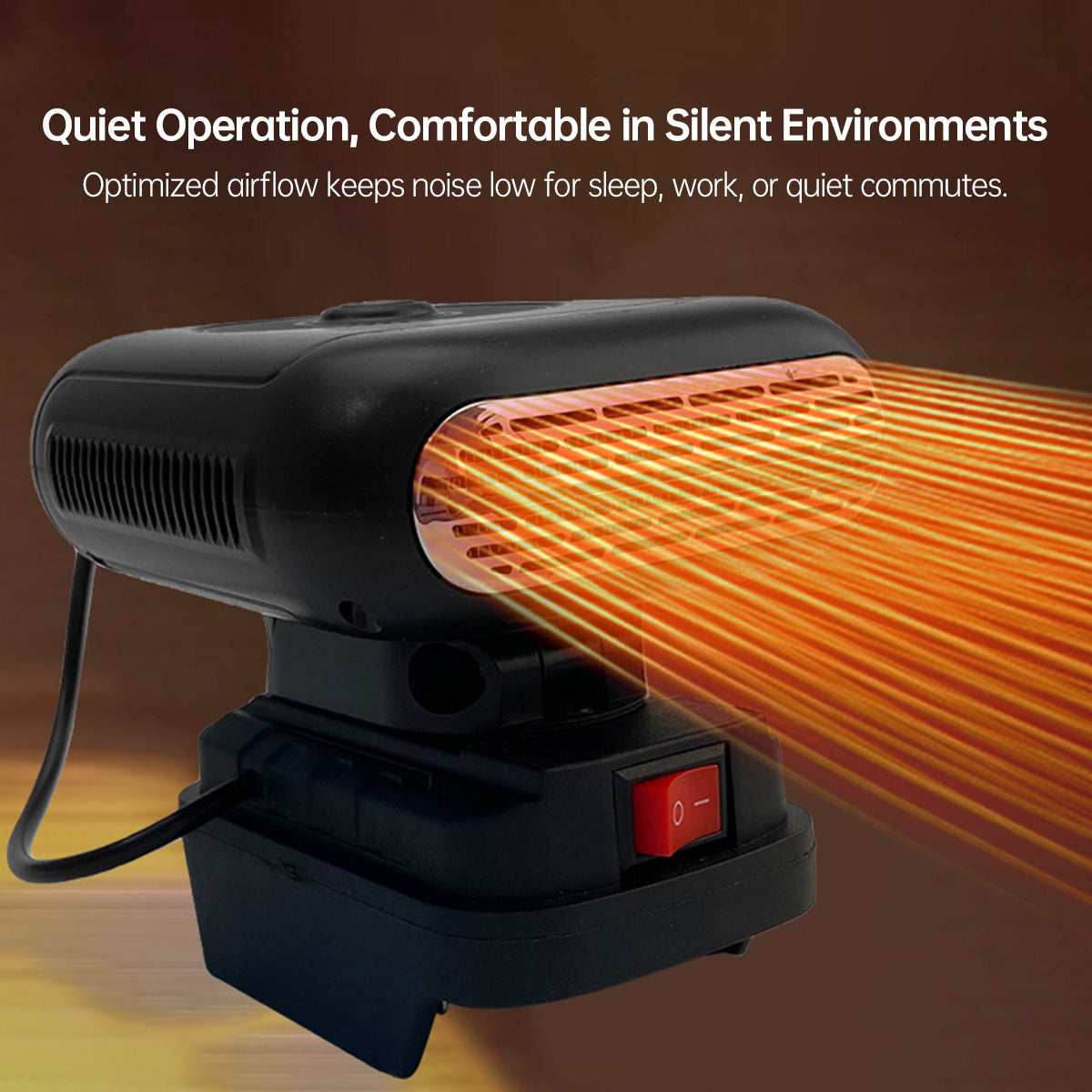 Portable Car Heater–3s Instant Heat, External 21V, Fast Defrost | Traverseon