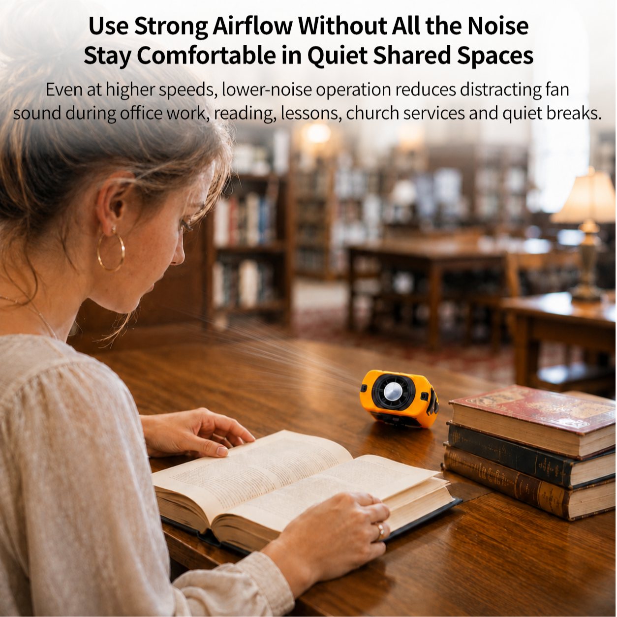 Portable Waist Fan – 8000mAh, 14,400 RPM Low-Noise, TEC Cooling & Solar | Traverseon