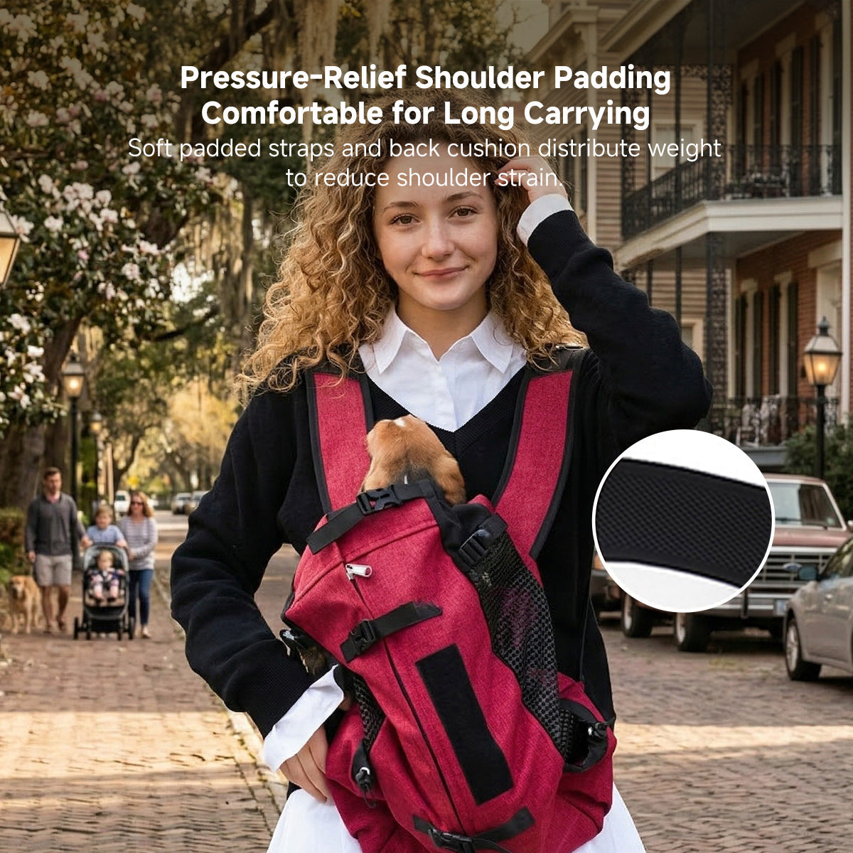 Heavy-Duty Pet Backpack Carrier (XS-L) - Escape-Proof Hiking Pack with Safety Whistle for Dogs & Cats up to 55 lbs | Traverseon