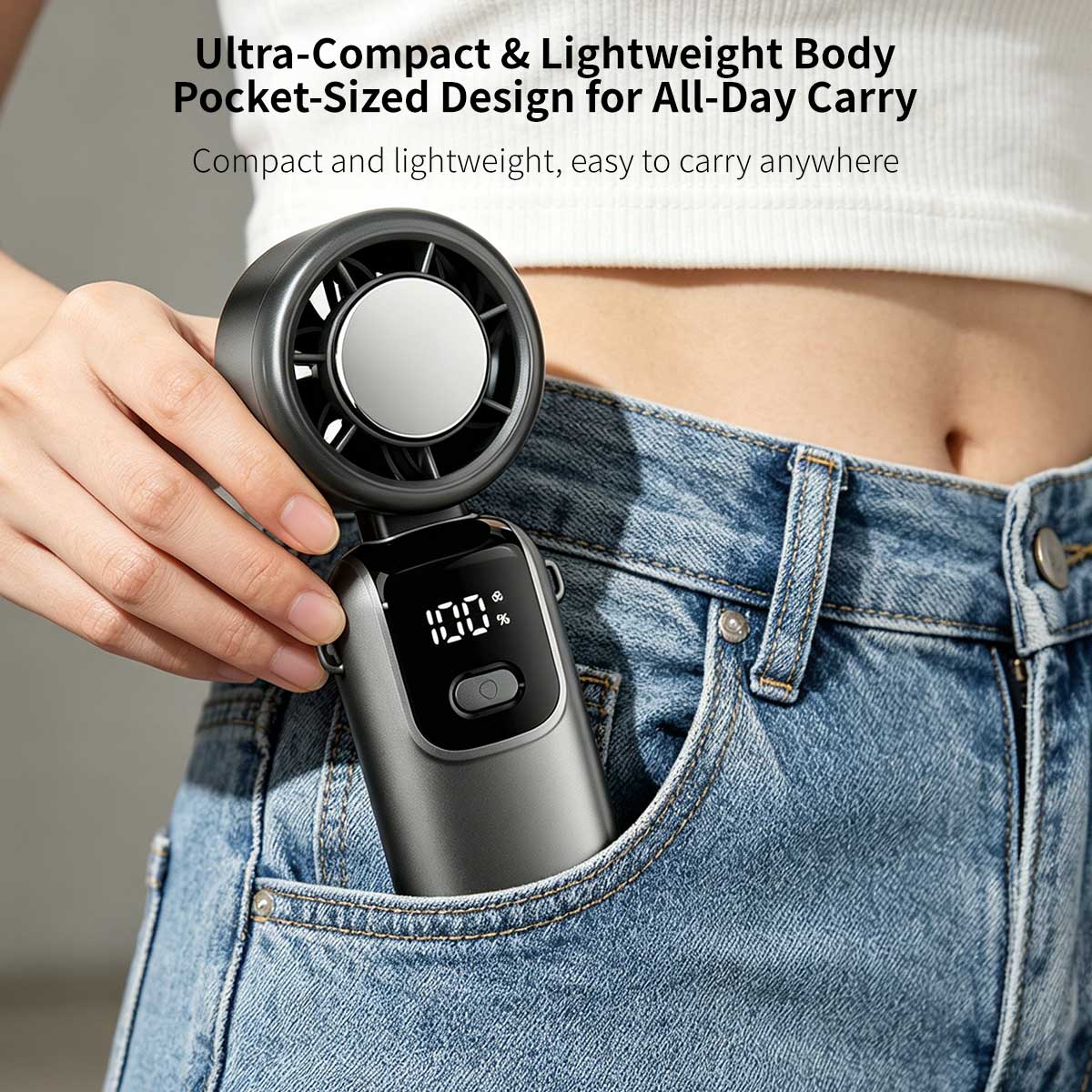 Portable Ice Cooling Fan – 4000mAh Rechargeable Mini Fan | Traverseon
