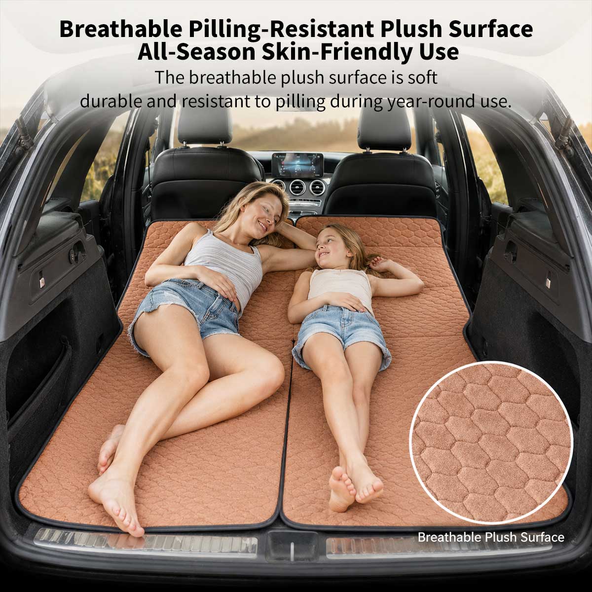 SUV Camping Mattress 74 × 50.8 in – Foldable Non-Inflatable Car Bed | Traverseon