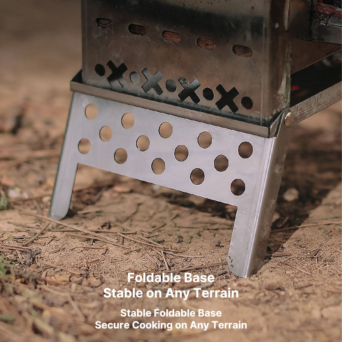 Portable Wood-Burning Stove – 930g Ultra-Light Card-Style Foldable BBQ for Camping | Traverseon