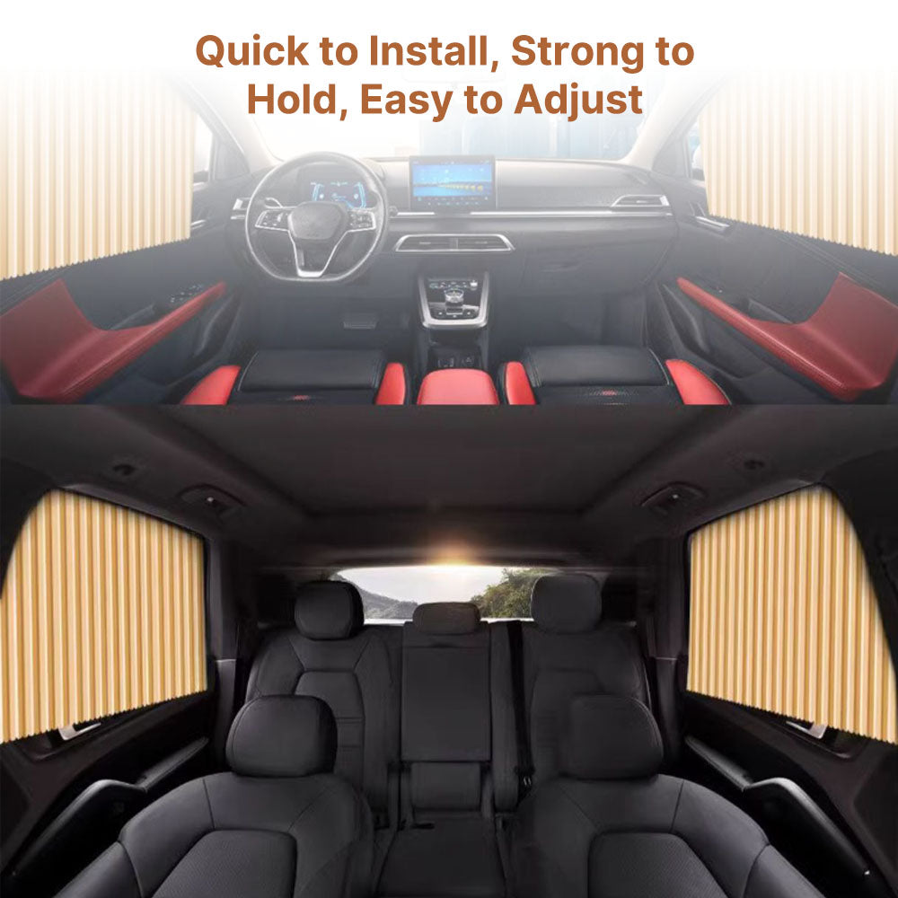 Traverseon ShadeRail Car Curtains – Magnetic Blackout Sunshade