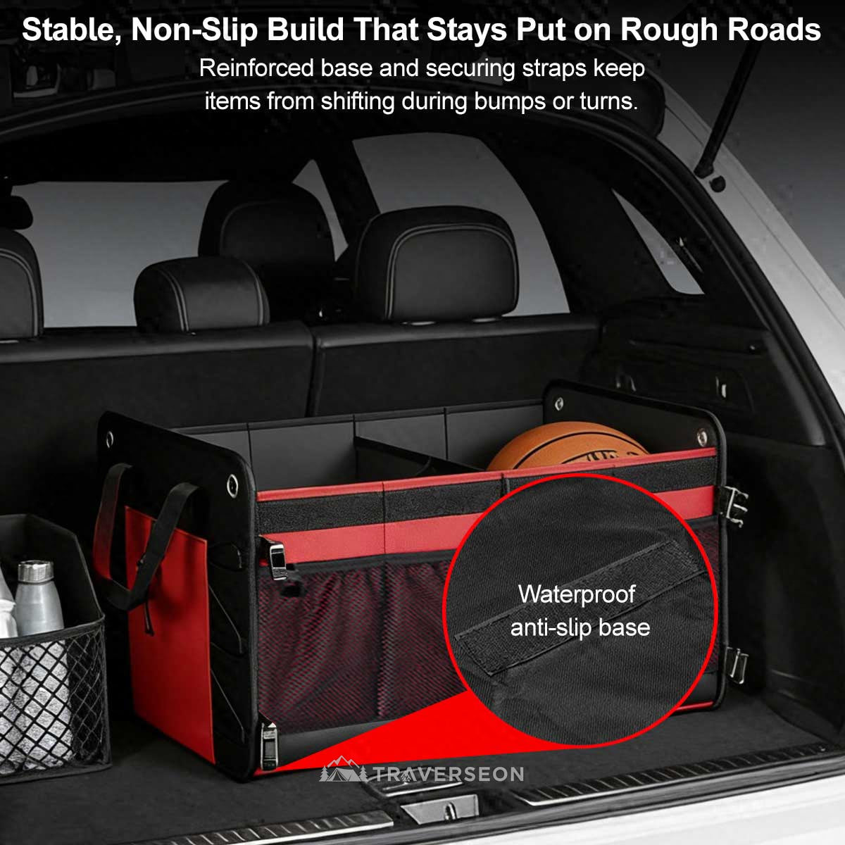60L Car Trunk Organizer – Collapsible Waterproof Storage for SUVs | Traverseon