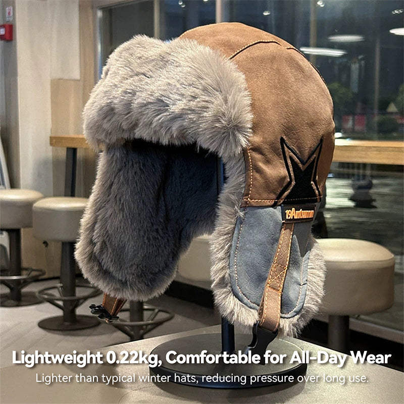 Trapper Hat – Winter Warm Fur Ear Flaps Adjustable 3-Way Wear Outdoor Hats | Traverseon