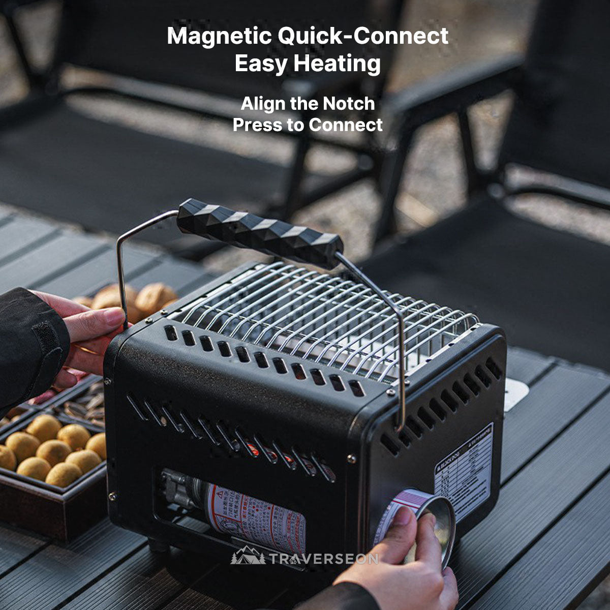 1500W Portable Outdoor Heater, Multi-Function with Boiling & Beverage Warming