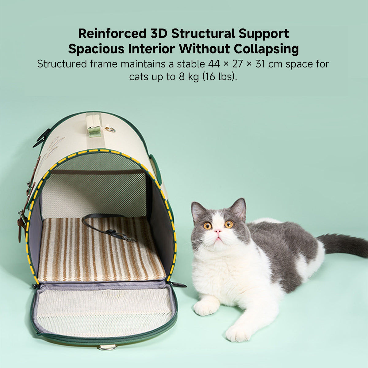 3-Way Anti-Escape Pet Carrier Backpack – Foldable Breathable Travel Bag for Cats & Small Dogs | Traverseon