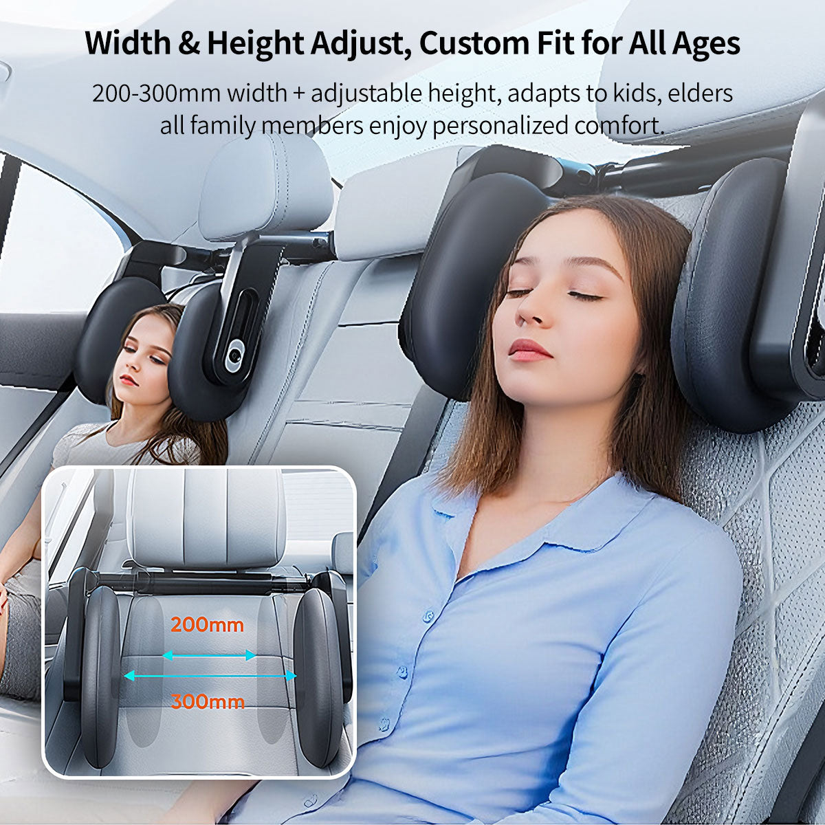 Car Headrest Neck Support – Adjustable Comfort for Travel & Sleep | Traverseon