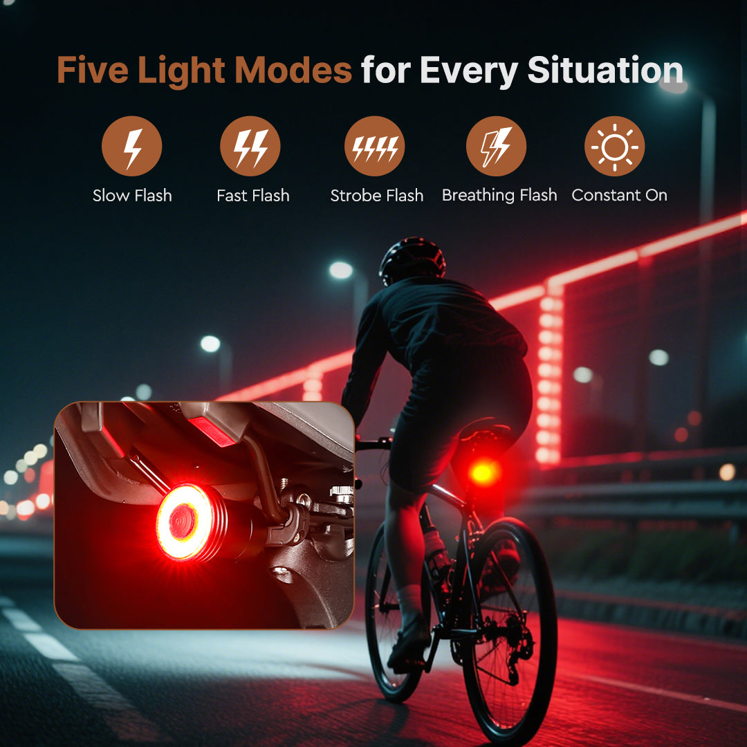 Ultra-long Battery Life and Smart Motion Sensor – 15-Hour Safe Riding Taillight