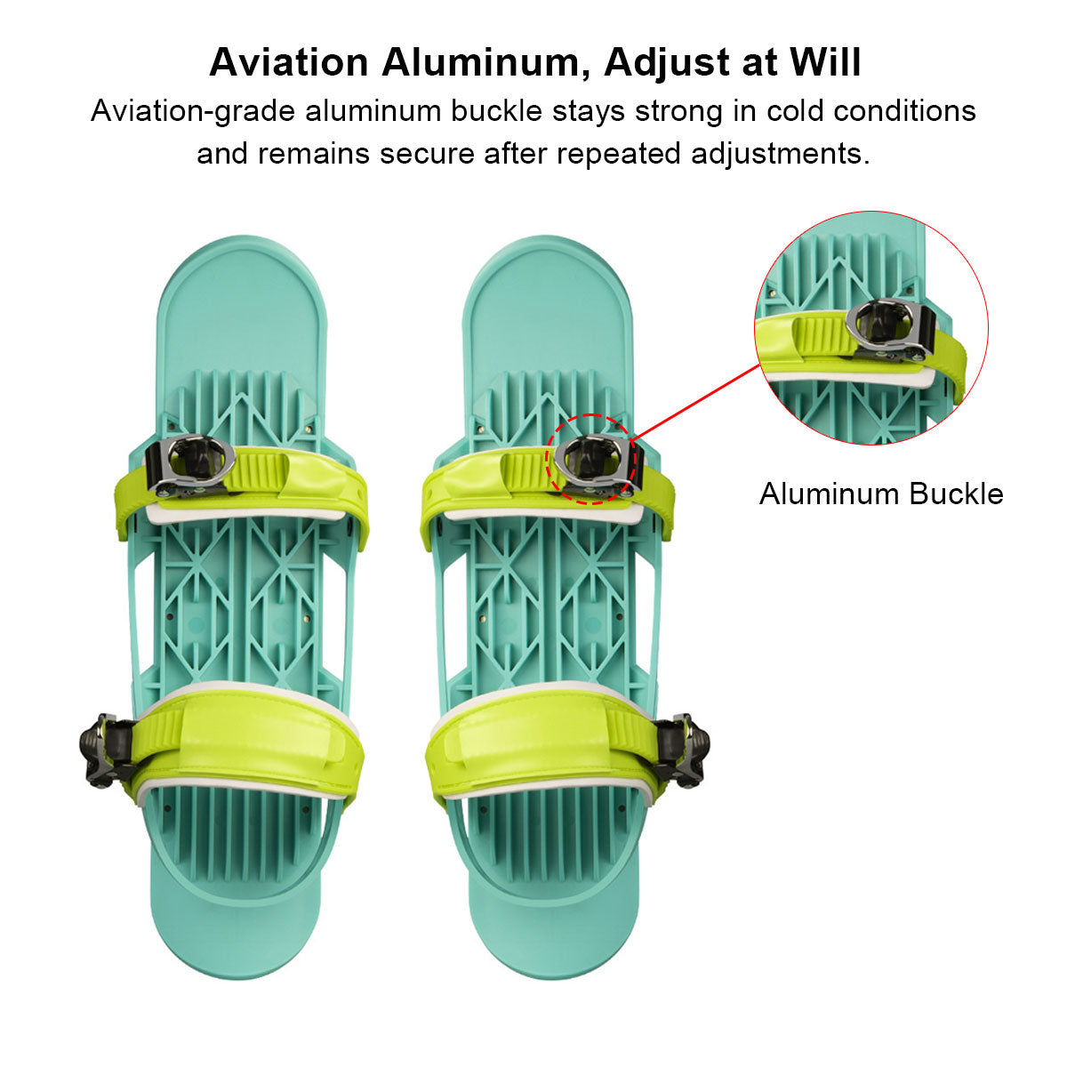 Ski Snow Skates – Mini Short Adjustable Bindings Adult Kids Portable Snow Skiing | Traverseon