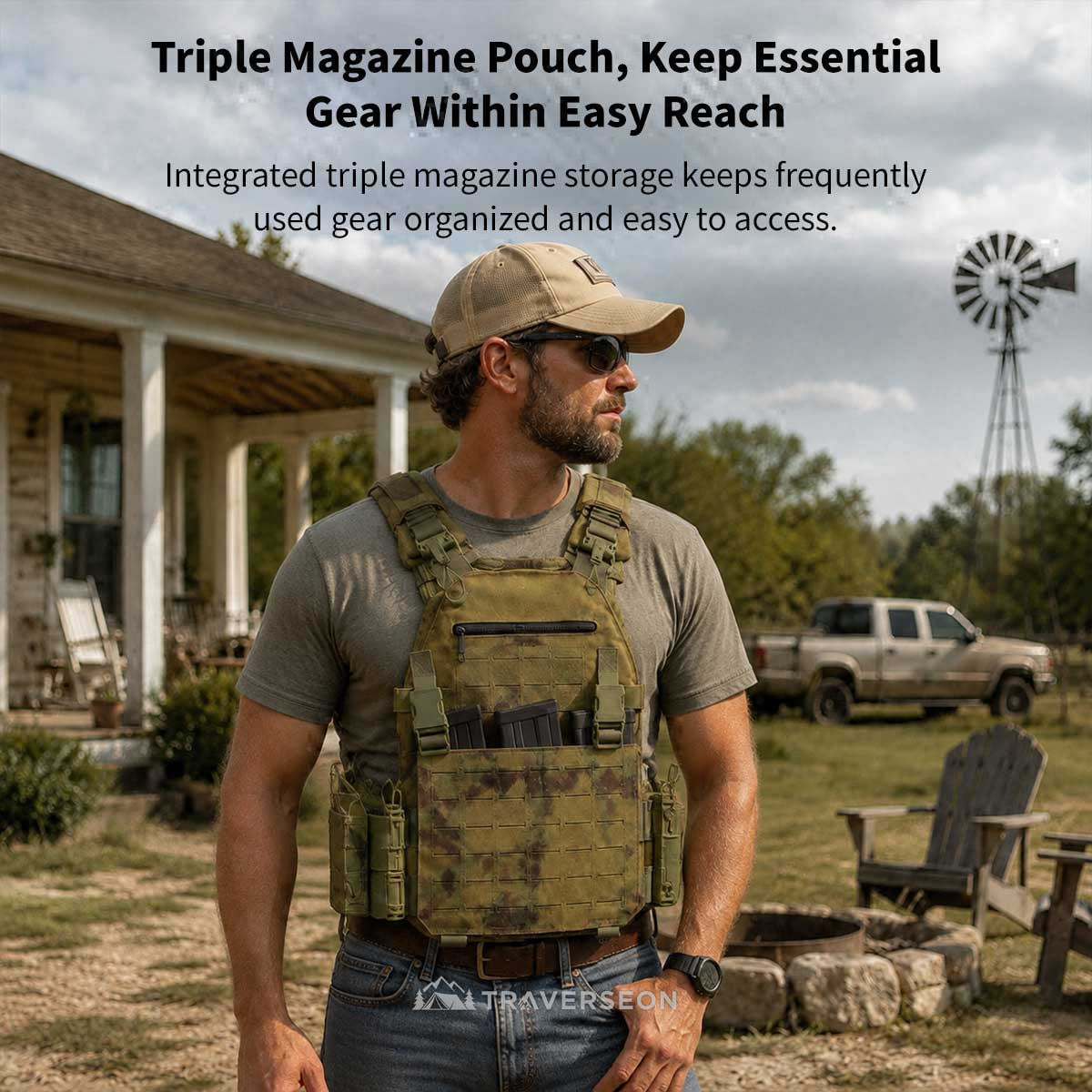 900D Tactical Vest – Adjustable MOLLE Quick-Release Carrier | Traverseon