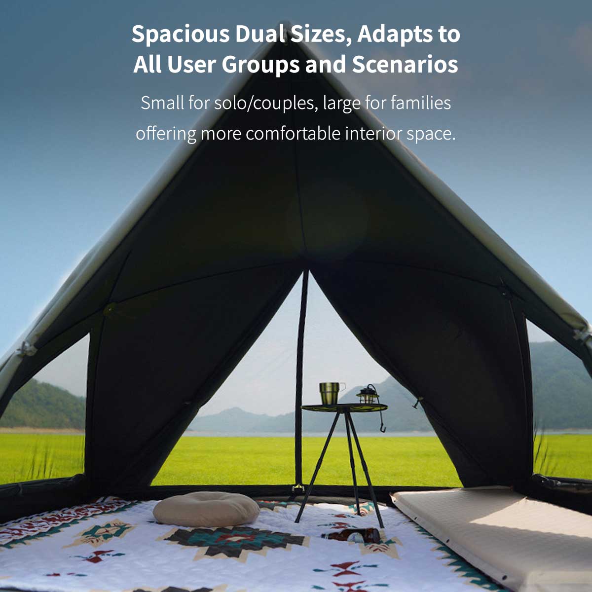 Black Coated Automatic Camping Tent – UPF50+ Waterproof Pop Up Shelter | Traverseon