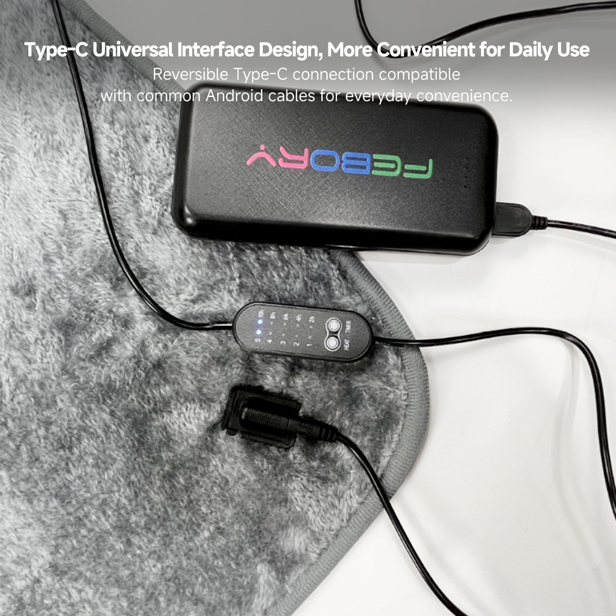 USB Rapid-Heating Electric Blanket – 3-Zone Low-Voltage Warmth Anywhere | Traverseon