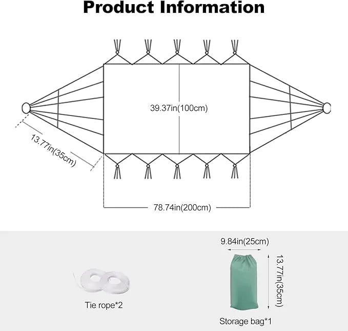 Outdoor Camping Canvas Swing Hammock with Wooden Posts – Anti Rollover Design, 220kg Weight Capacity | Traverseon
