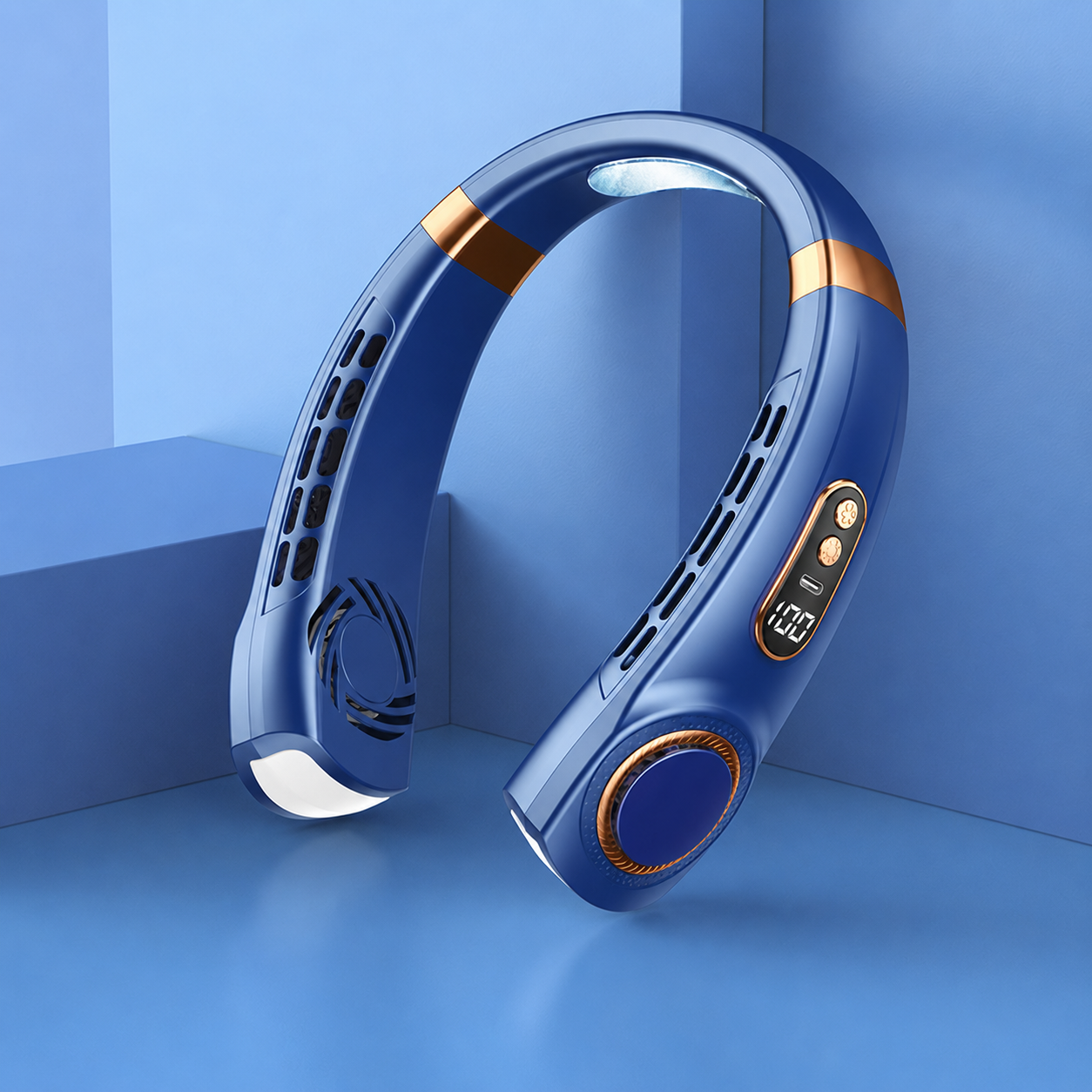 Ice Cooling Neck Fan – USB Rechargeable Bladeless Wearable Fan | Traverseon