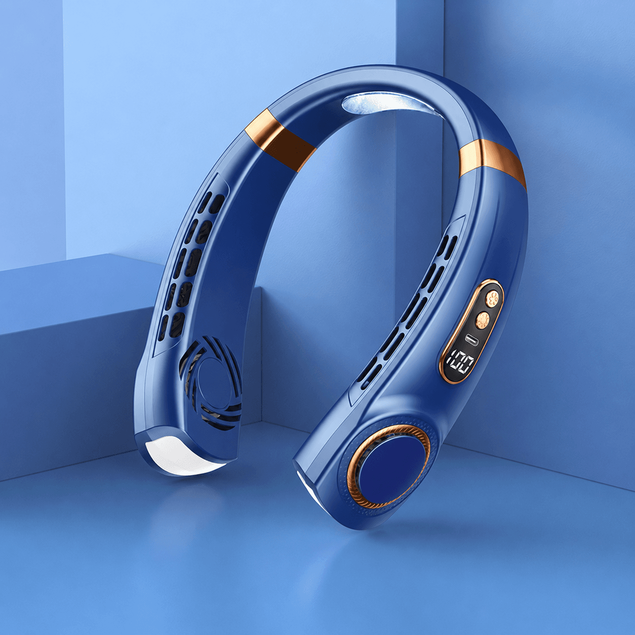 Ice Cooling Neck Fan – USB Rechargeable Bladeless Wearable Fan | Traverseon