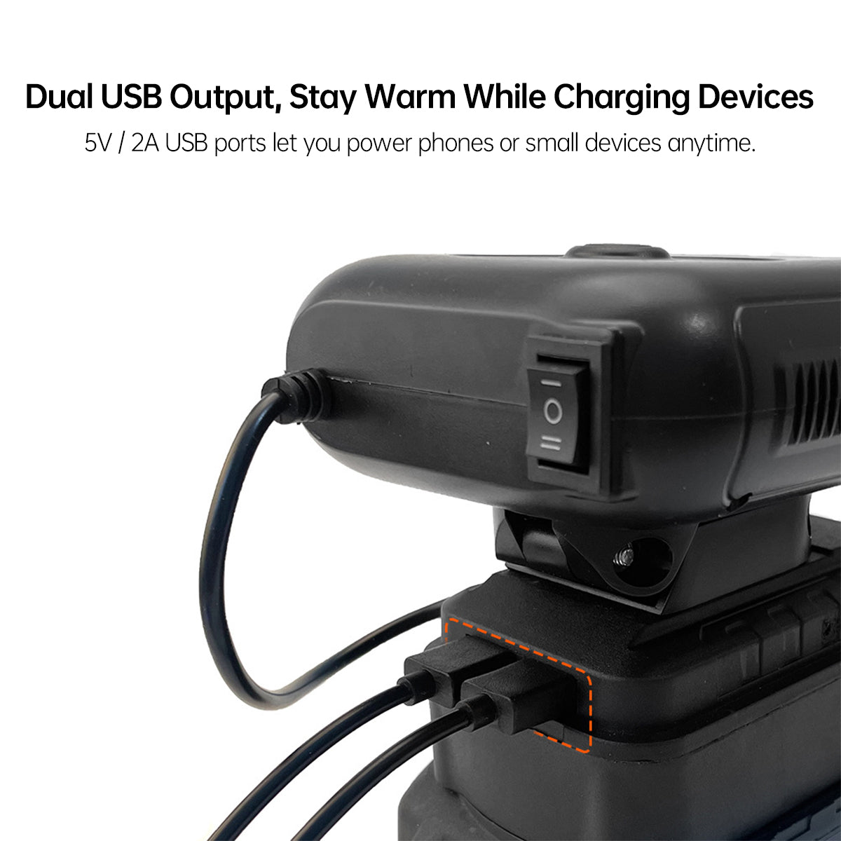 Portable Car Heater–3s Instant Heat, External 21V, Fast Defrost | Traverseon