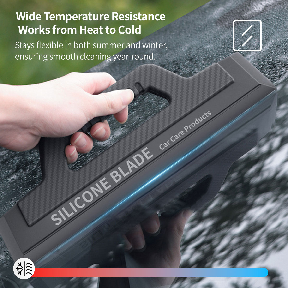 Car Window Squeegee Water Wiper – Soft Silicone Material, Universal Fit, Scratch-Free Glass Cleaning | Traverseon
