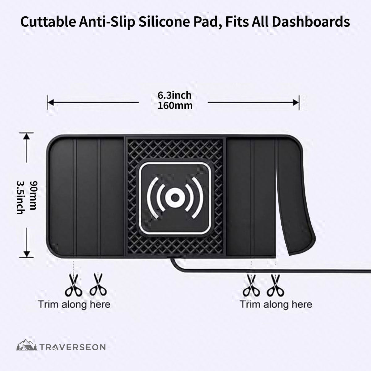 20W Wireless Car Charger Pad – Anti-Slip Fast Charging for Cars | Traverseon