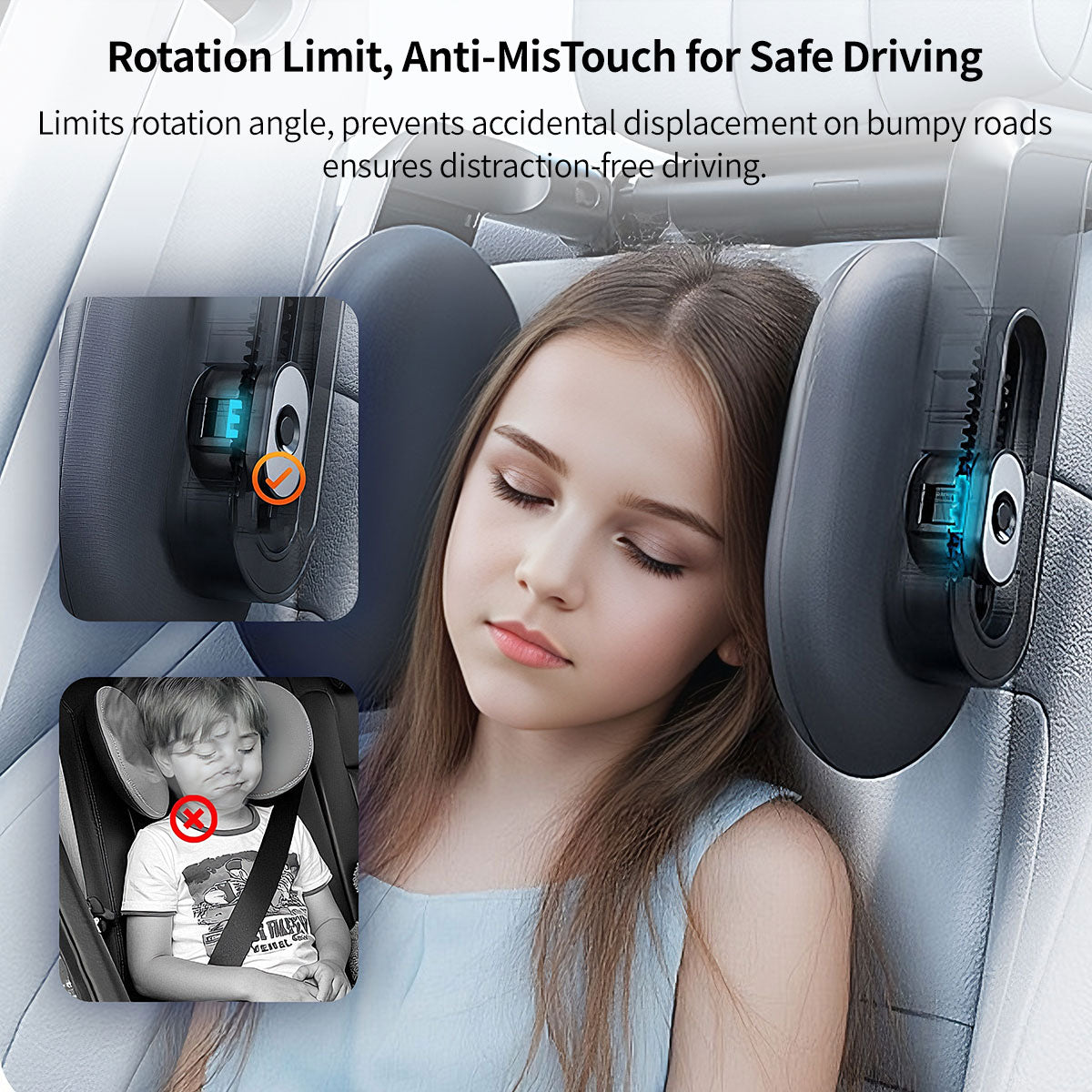 Car Headrest Neck Support – Adjustable Comfort for Travel & Sleep | Traverseon