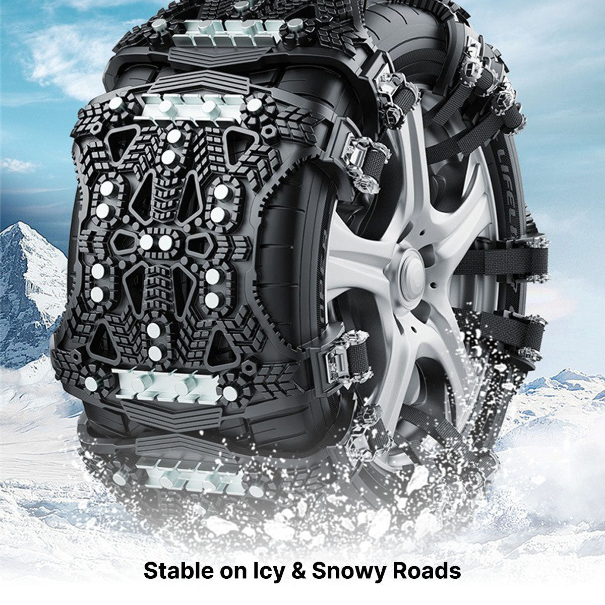 Winter Tire Snow Chain - No Jack Easy Install All-Terrain Traction