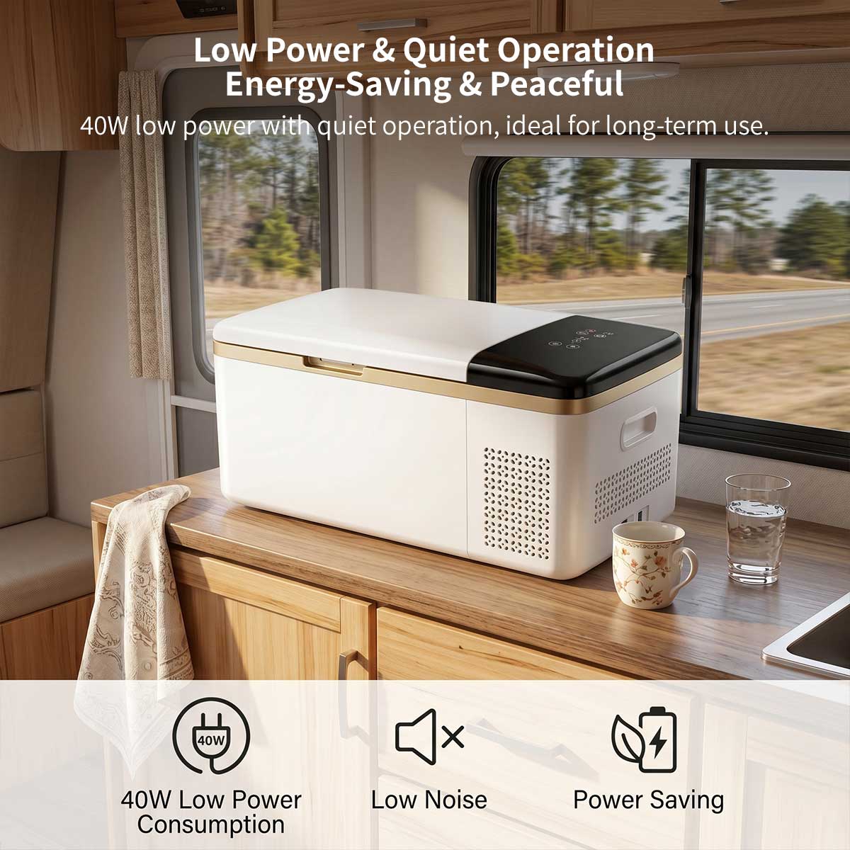 Car & Home Dual-Use Compressor Refrigerator – -20°C Portable Fridge Freezer | Traverseon