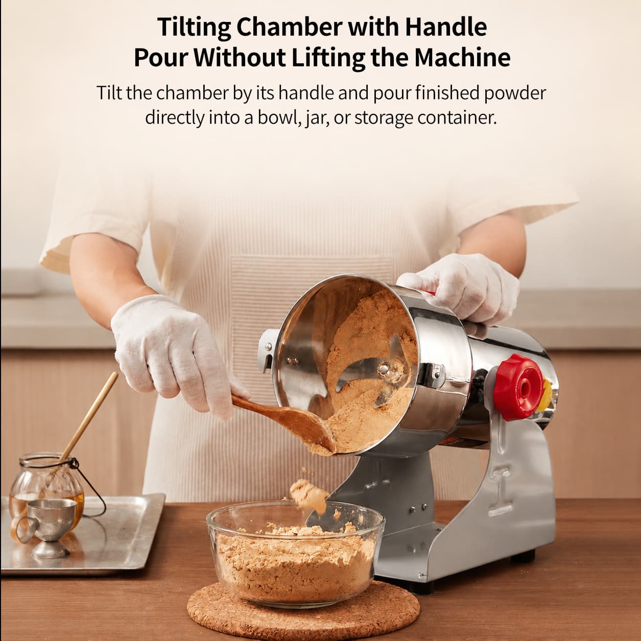 Electric Grain Grinder – 800g–2000g Swing-Type Spice & Herb Mill | Traverseon