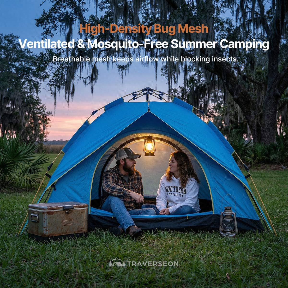 2 Person Instant Pop Up Camping Tent – 3s Setup, Double Layer | Traverseon