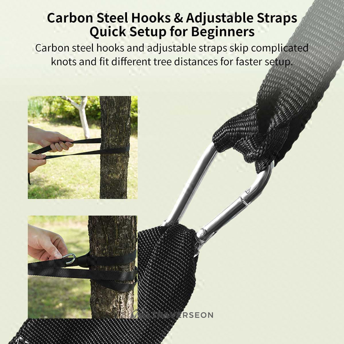 Anti-Mosquito Camping Hammock – 440 lb, 3000 mm Rain Tarp | Traverseon