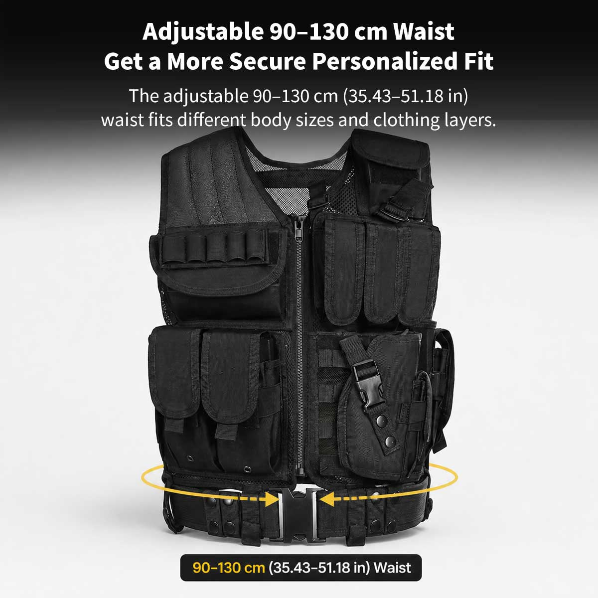 600D Tactical MOLLE Vest – Adjustable 3.09 lb Mesh Loadout | Traverseon