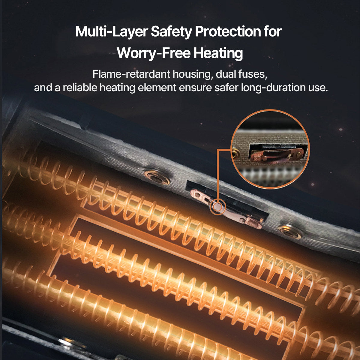 360° Swivel Fast-Heat Car Heater —12V/24V, Instant 80°C, Silent, Fire-Retardant Safety | Traverseon