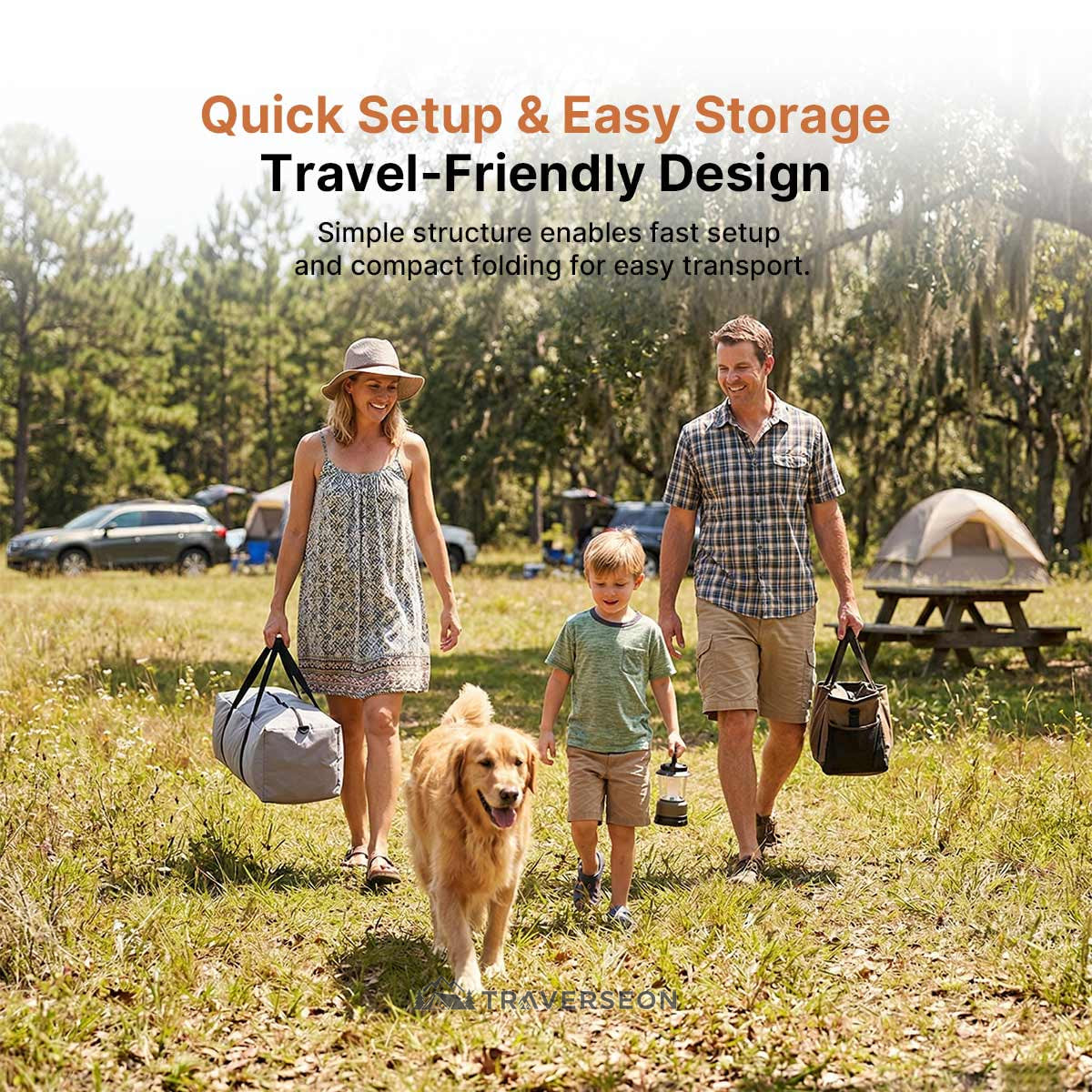 12 Person Family Camping Tent – 14.1 × 10 ft, 3-Room Waterproof | Traverseon