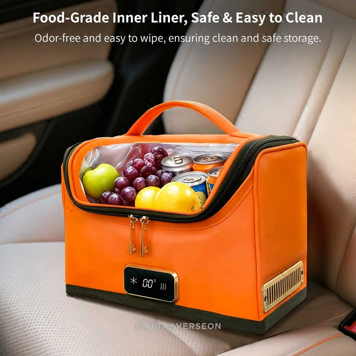 4L Mini Fridge for Car – 12V Portable Cooler & Warmer for Travel | Traverseon