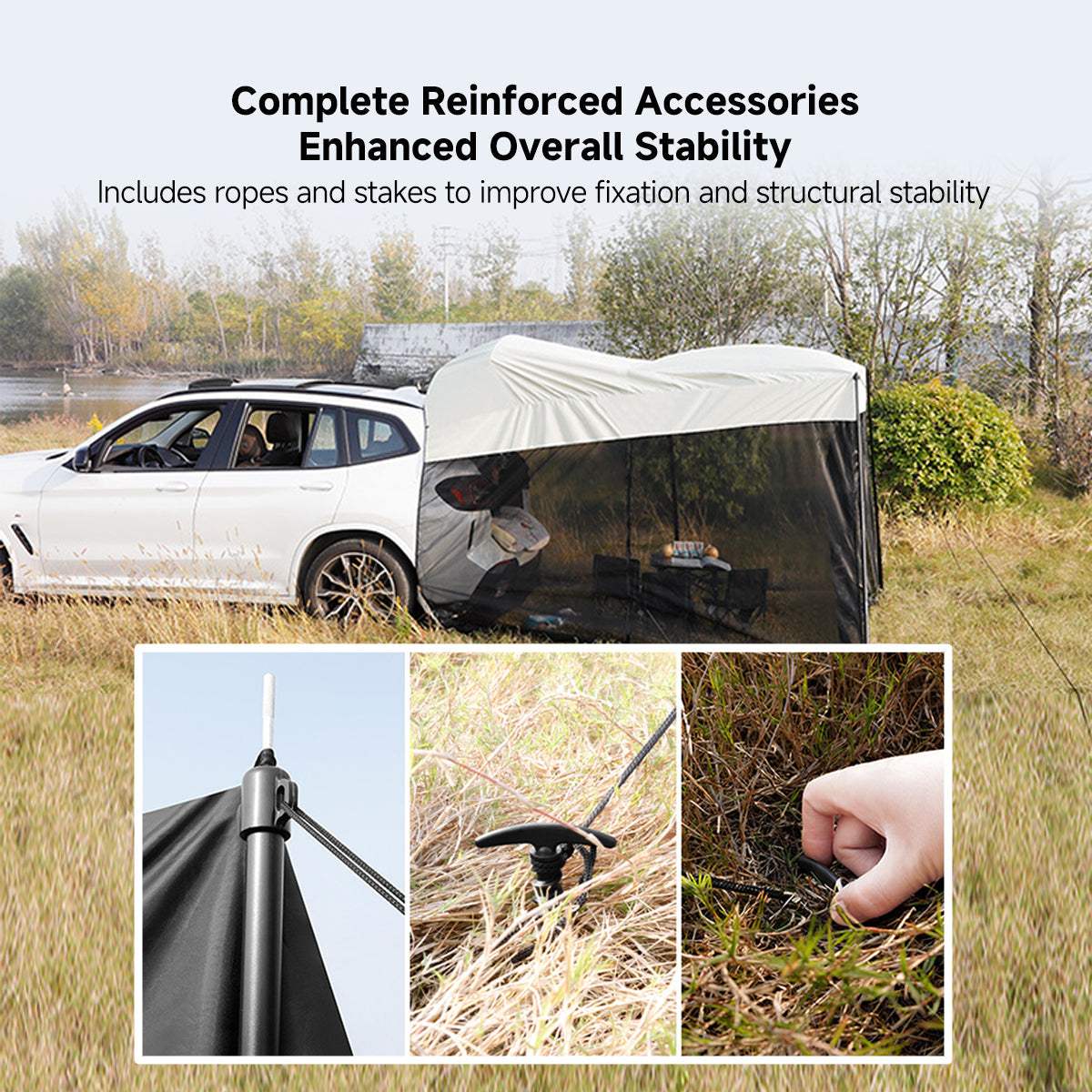 SUV Tent – 390 × 200 cm Waterproof Tailgate Tent for Car Camping | Traverseon
