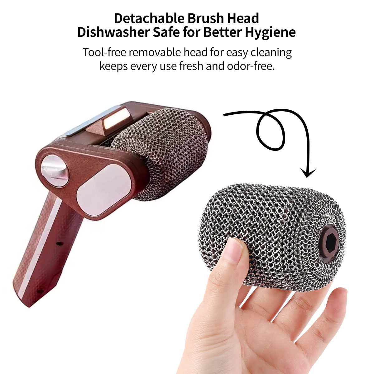 350 RPM Giddy Up Electric Grill Cleaner – Fast Cleaning for Outdoor BBQ, Long Battery Life, LED Light | Traverseon